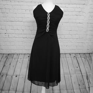 Studio 1940 Black Halter Bling Dress Sz S
